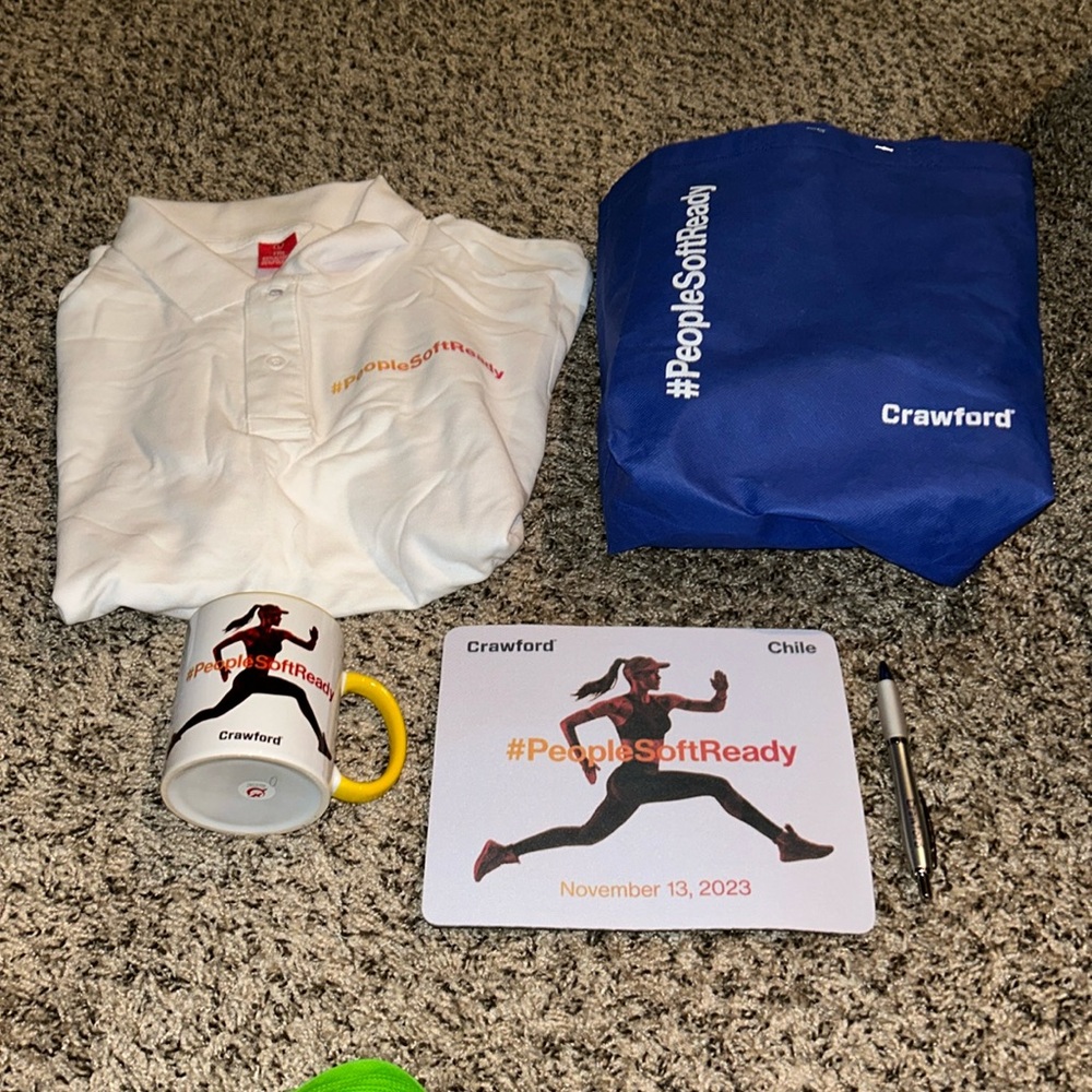 Promotional Polo, Tote Bag, Coffee Mug, Mouse Pad, and Pen